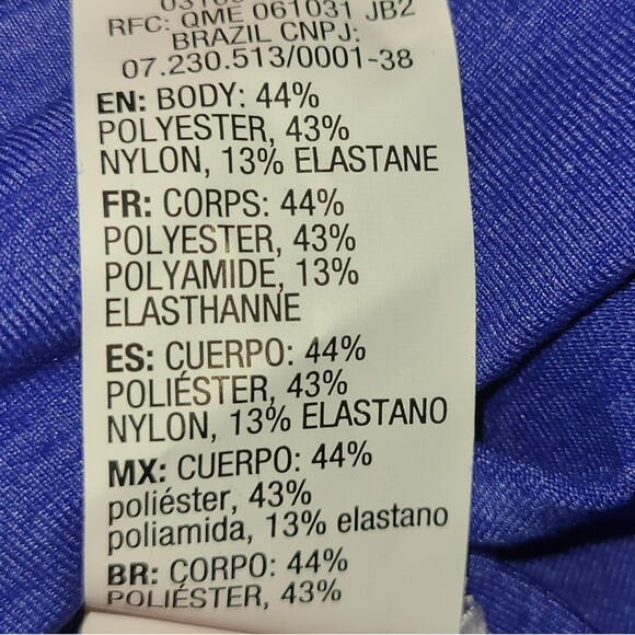 Roxy NWT Persian Blue & White "Hampi" Crop Active Leggings, Size L/XL (12-14) - Picture 9 of 9